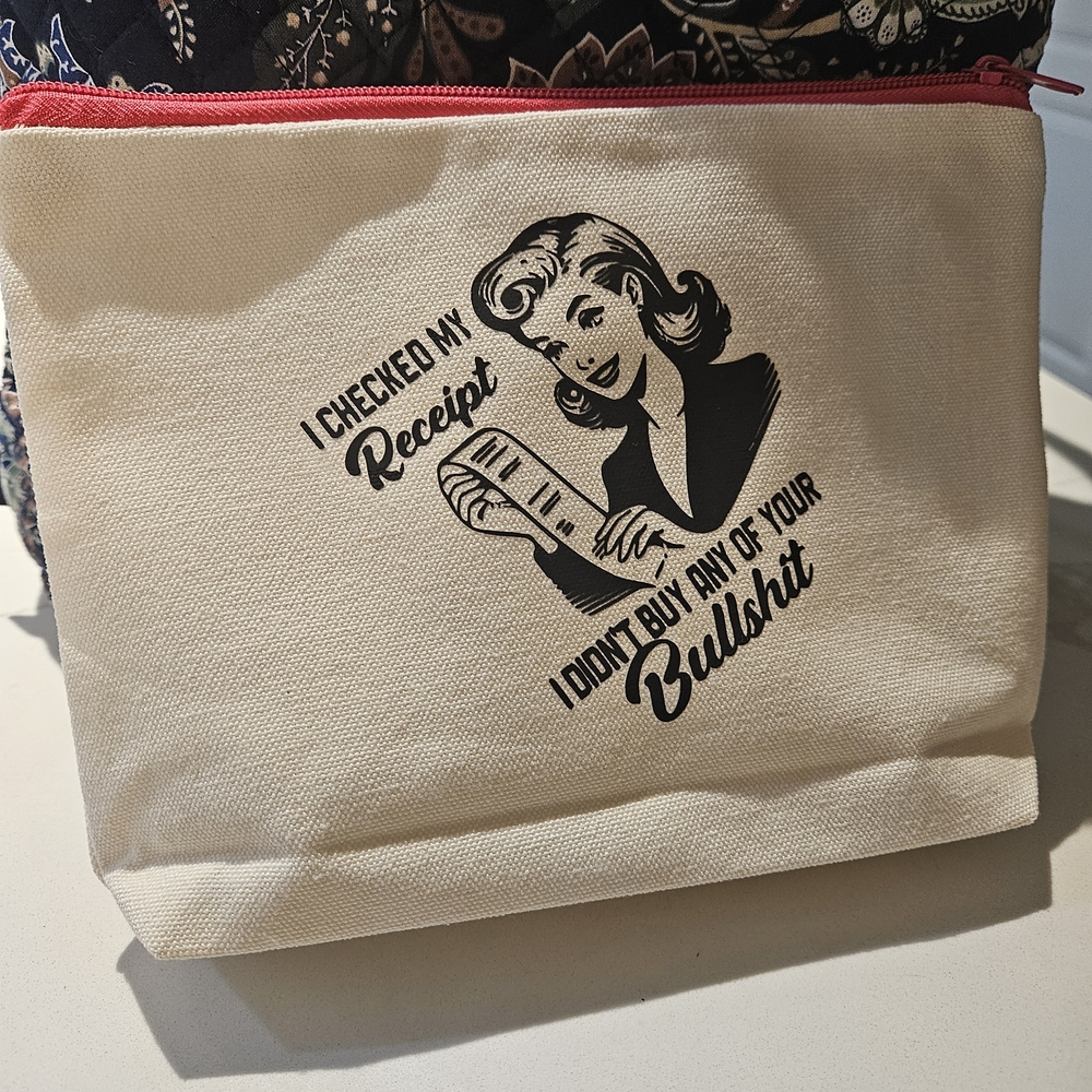 5 For$25 -Stylish Cream Multi-Pupose Canvas Pouch - 1 For $8